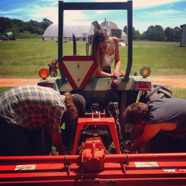 Tractor teamwork!